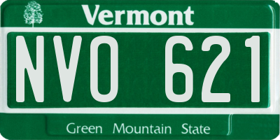 VT license plate NVO621