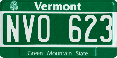 VT license plate NVO623