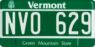 VT license plate NVO629
