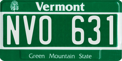VT license plate NVO631