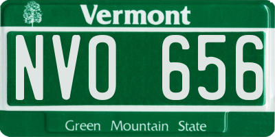 VT license plate NVO656
