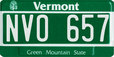 VT license plate NVO657
