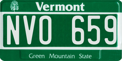 VT license plate NVO659