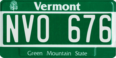 VT license plate NVO676