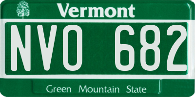 VT license plate NVO682