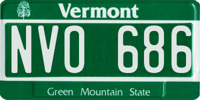 VT license plate NVO686