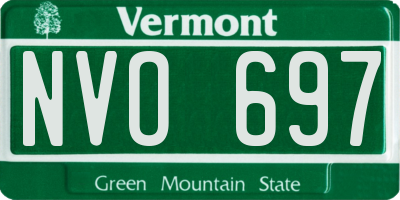 VT license plate NVO697