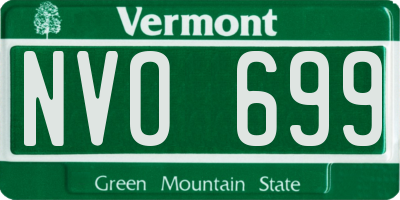 VT license plate NVO699