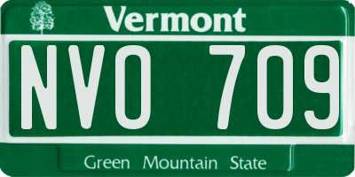 VT license plate NVO709