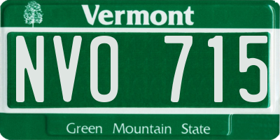 VT license plate NVO715