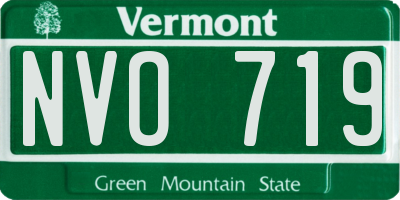 VT license plate NVO719