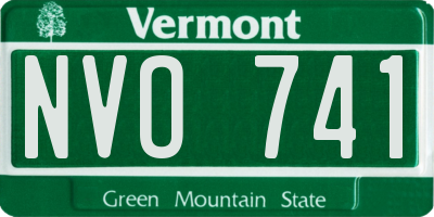 VT license plate NVO741