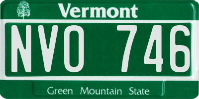 VT license plate NVO746