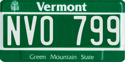 VT license plate NVO799