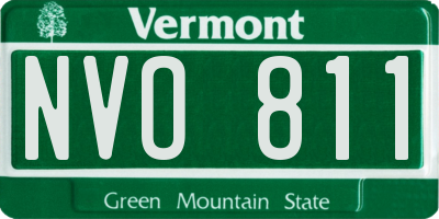 VT license plate NVO811