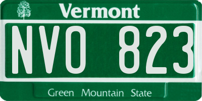 VT license plate NVO823
