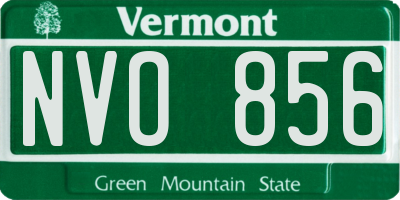 VT license plate NVO856