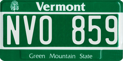 VT license plate NVO859
