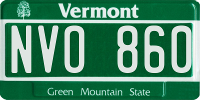 VT license plate NVO860