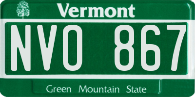 VT license plate NVO867