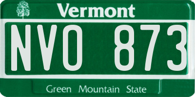 VT license plate NVO873
