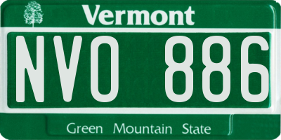 VT license plate NVO886