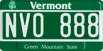 VT license plate NVO888