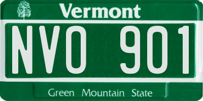 VT license plate NVO901