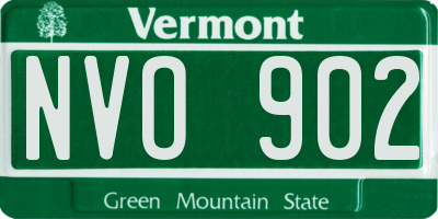 VT license plate NVO902