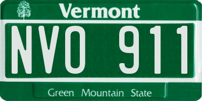 VT license plate NVO911