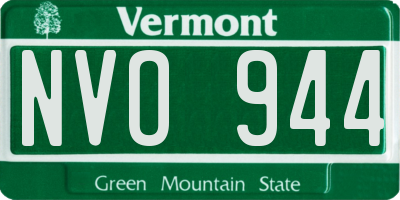 VT license plate NVO944