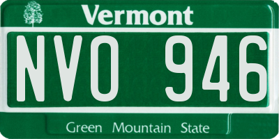 VT license plate NVO946