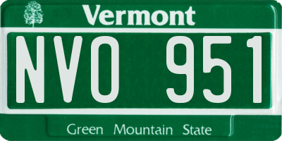 VT license plate NVO951