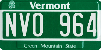 VT license plate NVO964