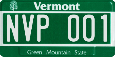 VT license plate NVP001