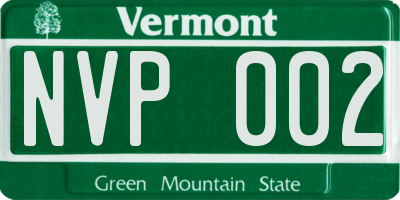 VT license plate NVP002