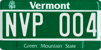 VT license plate NVP004