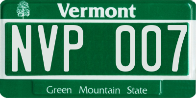 VT license plate NVP007