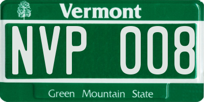 VT license plate NVP008