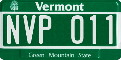 VT license plate NVP011