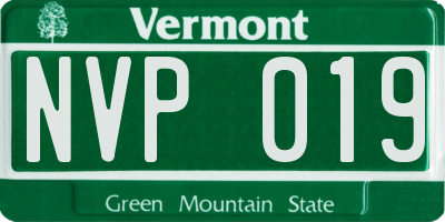 VT license plate NVP019