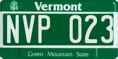 VT license plate NVP023