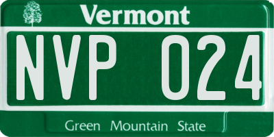 VT license plate NVP024