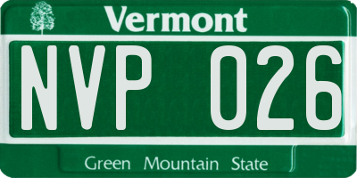 VT license plate NVP026