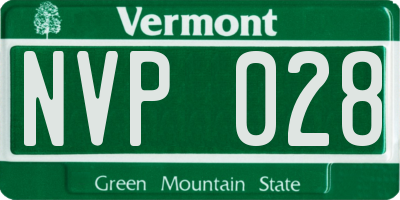 VT license plate NVP028