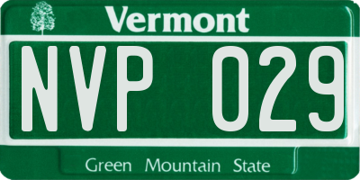 VT license plate NVP029