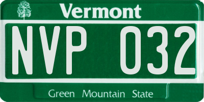 VT license plate NVP032