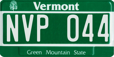 VT license plate NVP044