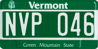 VT license plate NVP046