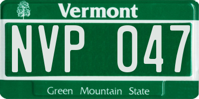 VT license plate NVP047